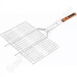 Решетка-гриль palisad camping хромированная, 340х220 мм 69557