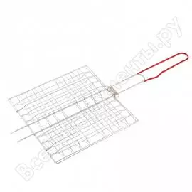 Решетка-гриль sparta 230х230 мм хромированная pvc рукоятка 69635