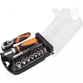 Реверсивная отвертка kendo с трещоткой, набор бит 20548