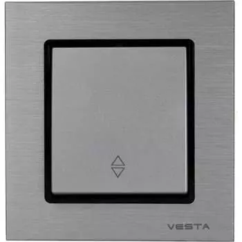 Реверсивный промежуточный выключатель Vesta Electric Exclusive Silver Metallic FVK050313SER