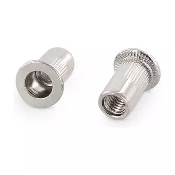 Резьбовая заклепка Metiz-A2 ART 1025, М10x21 мм, А2, цилиндр. борт с насеч. нерж. 20 шт. 102521021 20