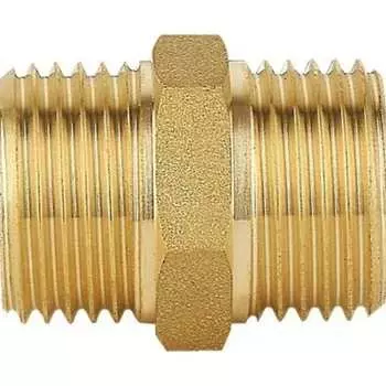 Резьбовой латунный ниппель DOUBLE-LIN LL6020 (1/2")