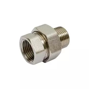 Резьбовой латунный прямой сгон американка DOUBLE-LIN LL6035 (1/2")