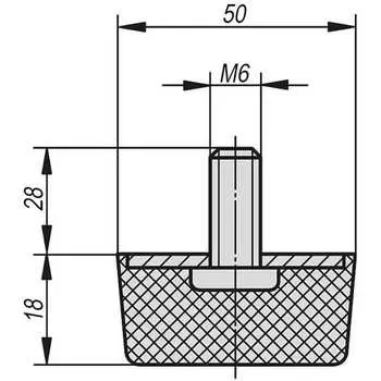 Резинометаллический буфер Алтервиа A00033.16005001810