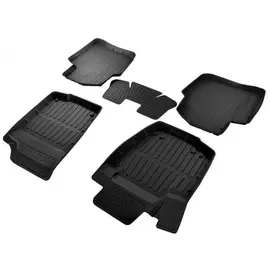 Резиновые коврики в салон Skoda Rapid 2012- низкий борт SRTK