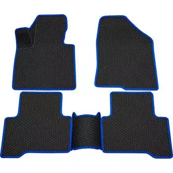 Резиновые салонные коврики для Hyundai Santa Fe III 13-18 REZKON