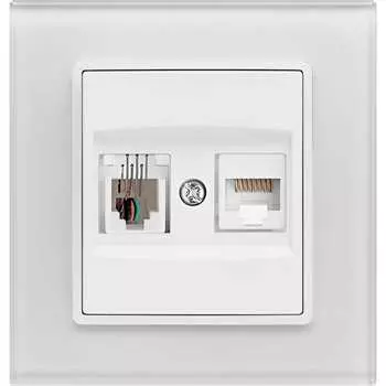 Розетка для сетевого кабеля LAN + Phone Vesta Electric FRZ00070025BEL