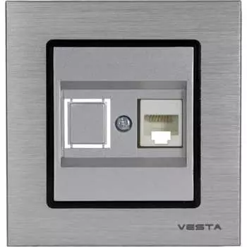 Розетка для сетевого кабеля Vesta Electric Exclusive Silver Metallic FRZ00041014SER