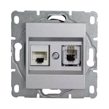 Розетка для сетевого кабеля Vesta Electric Silver FRZ00010114SRM