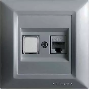 Розетка для сетевого кабеля Vesta Electric Roma Silver FRZ00010123SRM