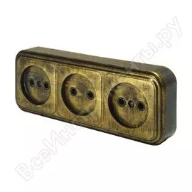 Трехместная розетка duwi