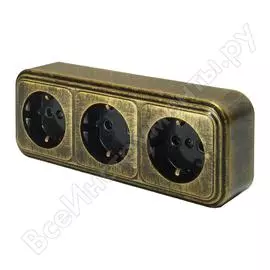 Трехместная розетка duwi