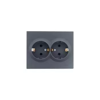 Розетка двойная Lezard 742-3400-178B