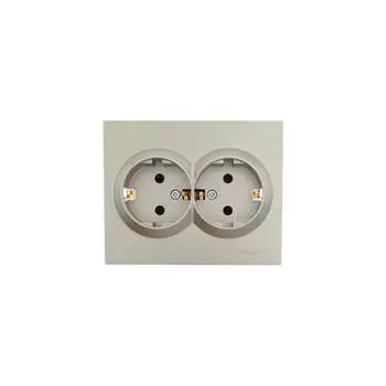 Розетка двойная Lezard 742-3700-178B