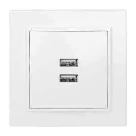 Двухместная розетка EKF Минск ERR-2USB-100