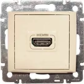 Розетка hdmi, крем legrand valena 774185