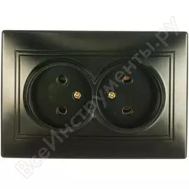 Розетка intro 120405 2х2p, 16а, 250в, ip20, су, plano, антрацит б0044569