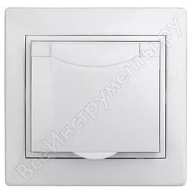 Розетка intro 1а20701 2pe schuko с крышкой, шторки, 16а, 250в, су, alcu, plano б0038596
