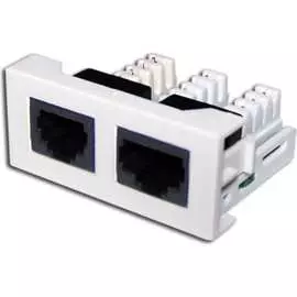 Розетка LANMASTER Mosaic LAN-WA-LP-4512-WH