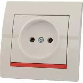 Розетка Lezard без заземления ПБТ белый 702-0202-121