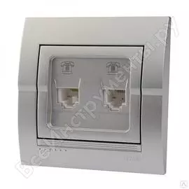 Двойная телефонная розетка Lezard DERIY 702-2828-138