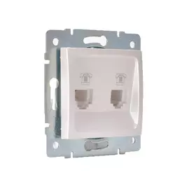 Телефонная двойная розетка Lezard KARINA 707-3088-138