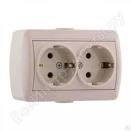 Двойная розетка Lezard NATA 710-0300-127