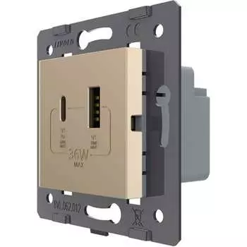 Розетка LIVOLO VL-FCUA18W.UC18W-2AP