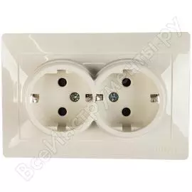 Двойная розетка Luxar Novo 4606400420200