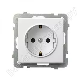 Розетка ospel sonata 1-я с/з schuko, без рамки gp-1rs/m/00