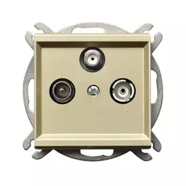 Розетка ospel sonata tv-sat оконечная, шампанский золотой gpa-rs/m/39