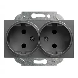Двойная розетка Panasonic Karre Plus 54858 WKTT0204-2DG-RES