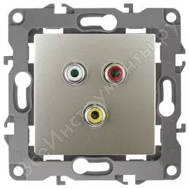 Розетка rca эра 12-3113-04 ip20, 12, шампань б0027474