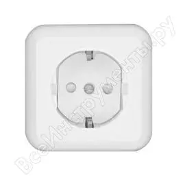 Розетка schneider electric 1-м оп прима 16а 250в с заземлением, белая sche ra16-003-1-b ра16-003/1-б