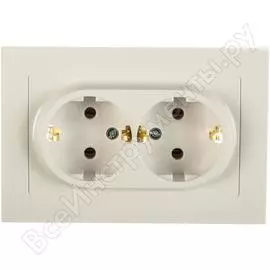 Двухместная розетка Systeme Electric ATLAS DESIGN ATN000124 1240135