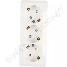 Тройная розетка Systeme Electric Этюд PA16-012B 401803