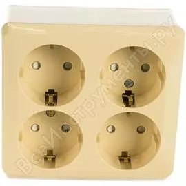 Четверная розетка Systeme Electric Этюд PA16-208K 293416