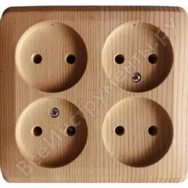 Четверная розетка Systeme Electric Этюд PA16-205D 293413