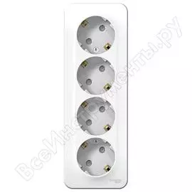 Четверная розетка Systeme Electric BLANCA BLNRA011411