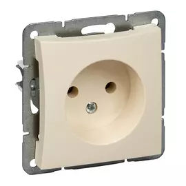 Розетка schneider electric дуэт, без заземления, 16а, бежевый wde000241