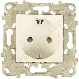 Розетка schneider electric unica new защитные шторки, с заземлением, 16а, 250в, белая 1239891