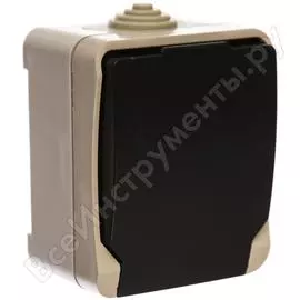 Одноместная розетка Smartbuy Сатурн SBE-04w-16-S1-Z