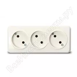 Трехместная розетка Smartbuy Юпитер SBE-03w-10-S3-N