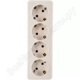 Четырехместная розетка Smartbuy Юпитер SBE-03w-16-S4-Z