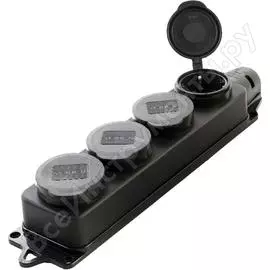 Четырехместная розетка STEKKER RST16-24-44 39019