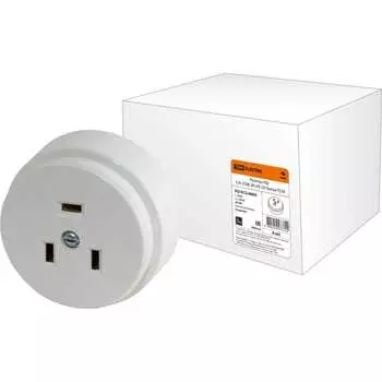 Розетка TDM ELECTRIC РШ 32А 250В 2Р+РЕ ОУ белая SQ1812-0005