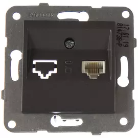 Розетка tf panasonic модуль karre plus 54856 темно-серый wktt0402-2dg-res