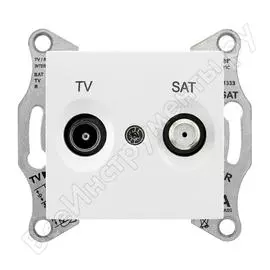Розетка tv/sat schneider electric sedna бел оконечная 1db se sdn3401621