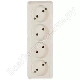 Четырехместная розетка UNIVersal Олимп 1162