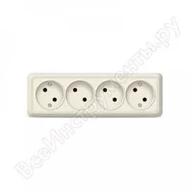 Четырехместная розетка UNIVersal Олимп 1168